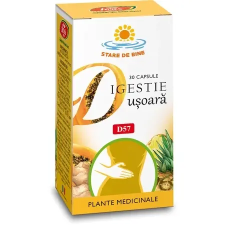 Digestie Usoara D57, 30 capsule – Fares
