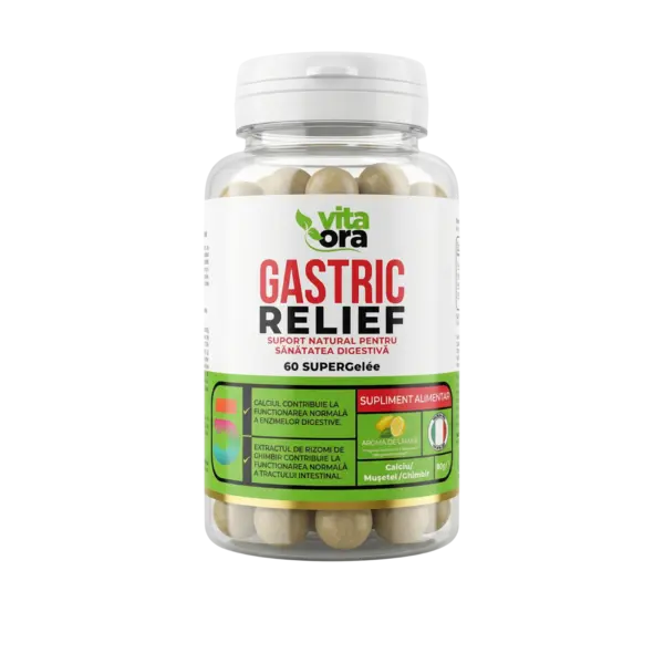 Digestie Ușoară - Susține Confortul Gastric, Îmbunătățește Digestia, Echilibrează Aciditatea, Reduce Balonarea - Tehnologie SuperGelée Vita Ora 1 Cuti