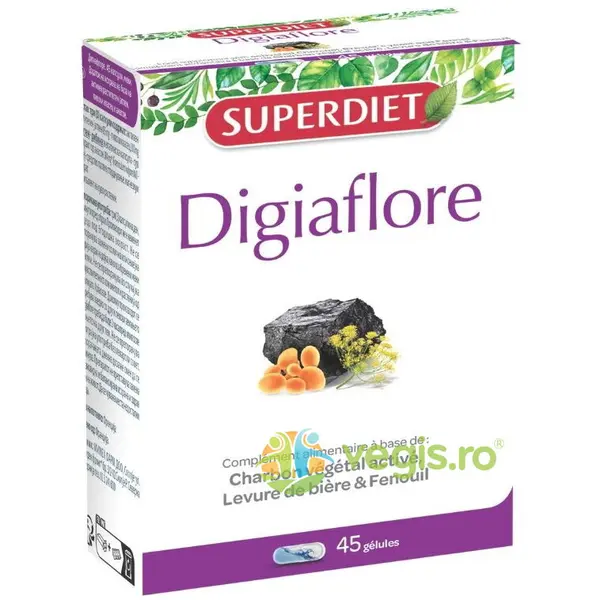 Digiaflore Carbune Activ si Drojdie 45cps