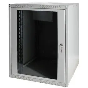Digitus Cabinet Rack Digitus DN-19 16-U-EC, de perete, 19 inch, 16U, dimensiune 600 x 450 mm, usa sticla, Gri deschis