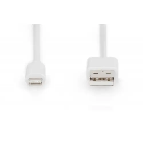 Digitus Cablu de date Digitus by Assmann DB-600106-020-W, Lightning - USB, 1m, White