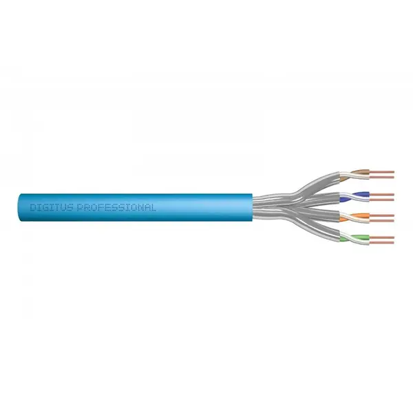 Digitus Cablu de instalare CAT 6A S-FTP, 500 MHz Eca (LSZH-1), AWG 23/1, 100 m, sx, albastru