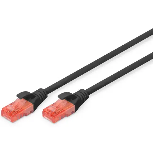 Digitus Cablu patch cord DIGITUS Premium CAT 6 UTP, lungime 1,0 m, culoare neagra