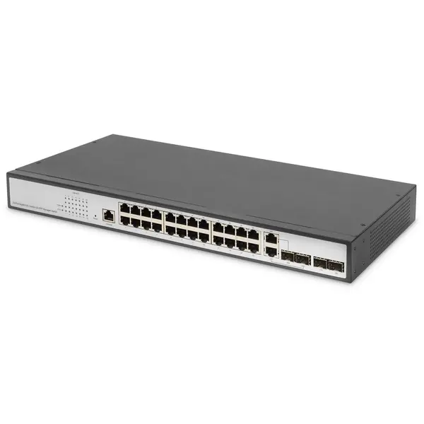 Digitus DIGITUS 24-Port Gigabit Switch, 19 Inch, Managed, 2 Uplinks