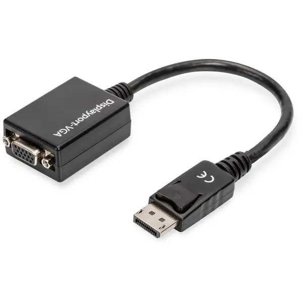 Digitus Digitus AK-340403-001-S Adaptor DisplayPort / VGA Negru 15,00 cm