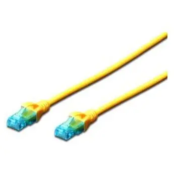 Digitus DIGITUS DK-1512-0025/Y DIGITUS Premium CAT 5e UTP patch cable, Length 0.25m, Color yellow