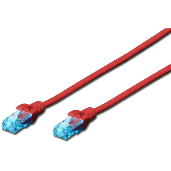 Digitus DIGITUS DK-1512-005/R DIGITUS Premium CAT 5e UTP patch cable, Length 0.5m, Color red