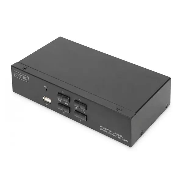 Digitus Digitus DS-12880 switch pentru tastatura, mouse si monitor (KVM) Negru