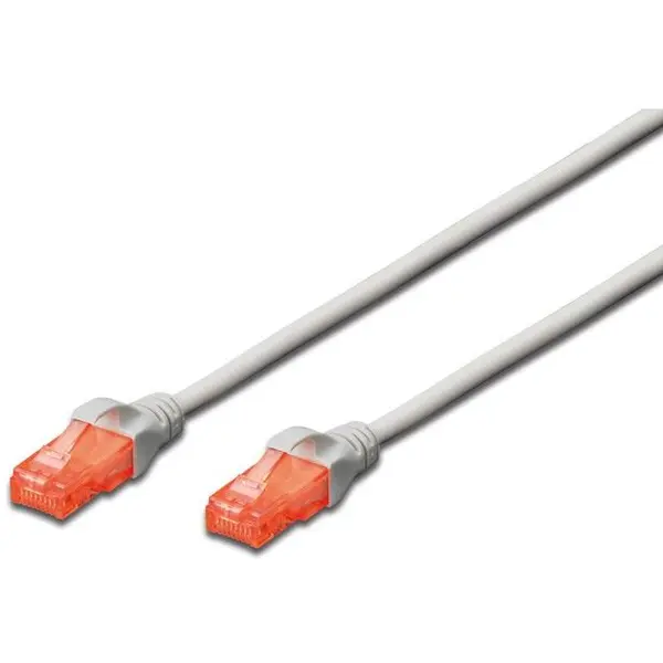 Digitus DIGITUS Premium CAT 6 UTP patch cable, Length 1,0m, Color grey LSZH