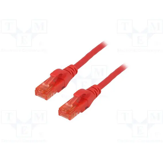 Digitus DIGITUS Premium CAT 6 UTP patch cable, Length 1,0m, Color red