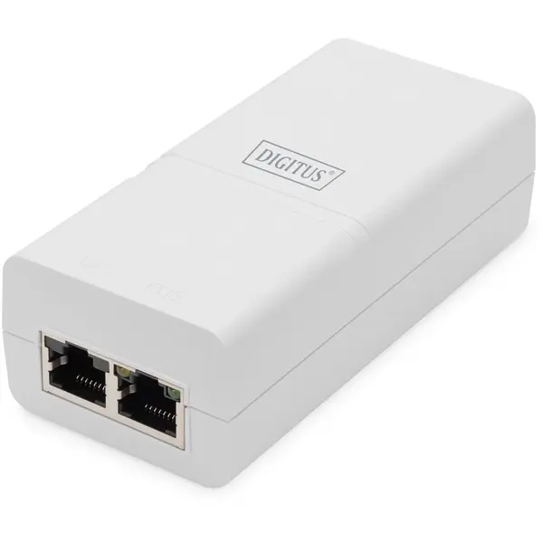 Digitus Injector PoE Digitus, Gigabit Ethernet, 30W PoE+, Standard 802.3at, 2x RJ-45