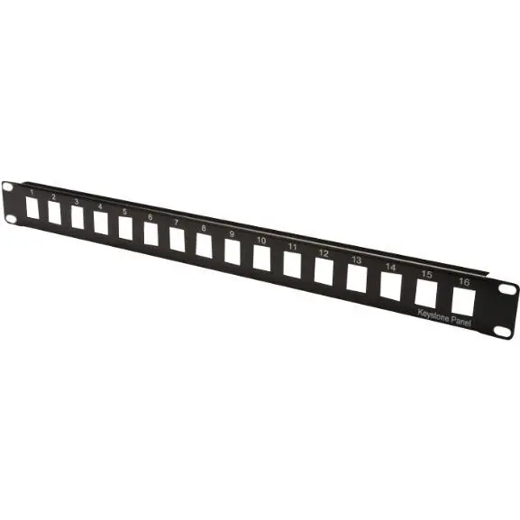 Digitus Panou de patch-uri modular Digitus DN-91400, neecranat, 16 porturi, 1U, montare in rack, Negru