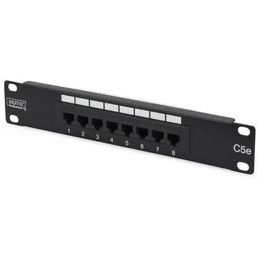 Digitus Patch Panel Digitus by Assmann DN-91508U, 10inch, 1U, 8 porturi, Cat5e, UTP, Black