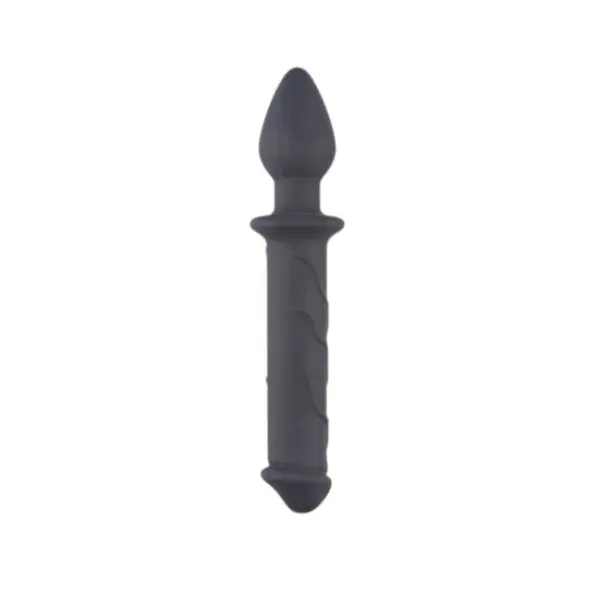 Dildo cu plug anal TOYZ4LOVERS Couple Love, din silicon hipoalergenic, lungime 22.5 cm, diametru 4 cm, negru