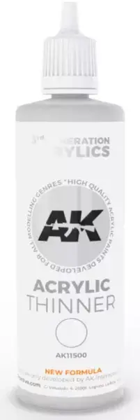 Diluant pentru vopsea acrilică de nouă generație AK Interactive - ACRYLIC THINNER AK11500 (100 ml)