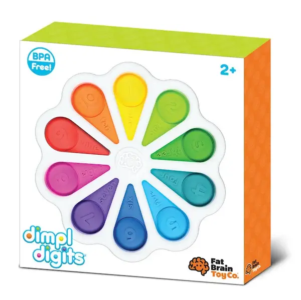 Dimpl Digits - Jucarie senzoriala cu bule numerice din silicon