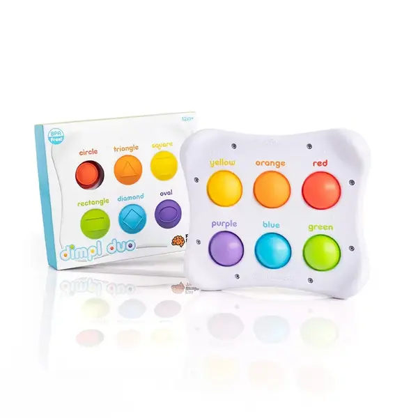 Dimpl Duo - Jucarie senzoriala educativa cu bule din silicon
