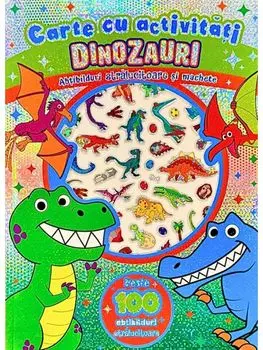 Dinozauri. Carte cu activitati. Abtibilduri stralucitoare si machete. Peste 100 de abtibilduri stralucitoare/***