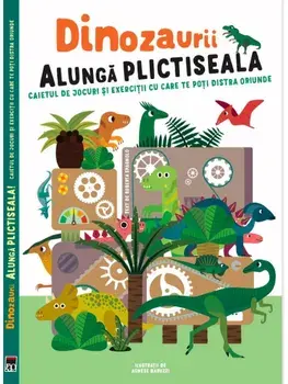 Dinozaurii alunga plictiseala. Caietul de jocuri si exercitii cu care te poti distra oriunde/***