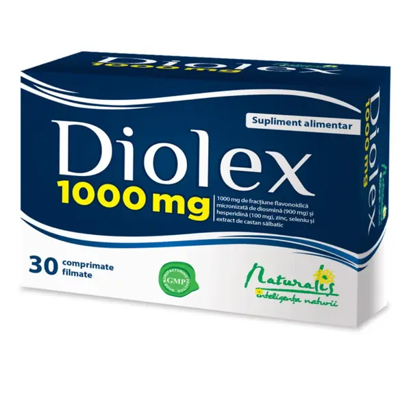 Diolex 1000, 30 comprimate filmate, Naturalis
