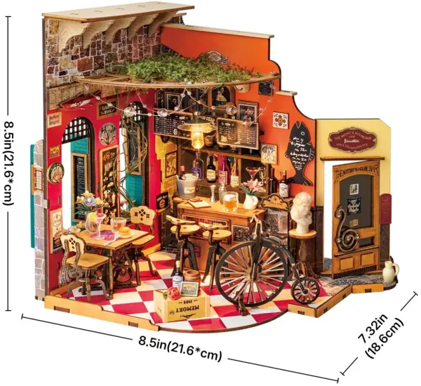 Diorama. Puzzle 3D 312 piese - Casuta Cheers Bar & Dining | Robotime