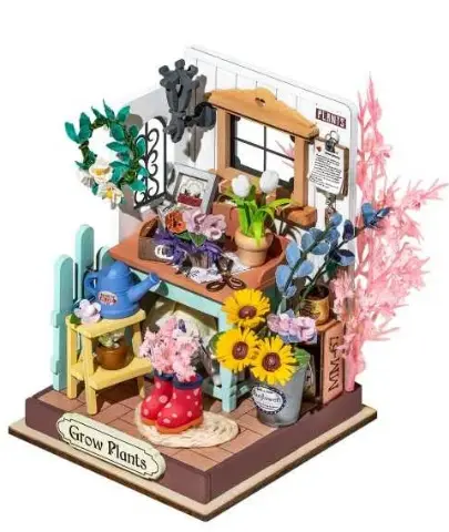 Diorama. Puzzle 3D 72 piese - Gradina din balcon | Robotime