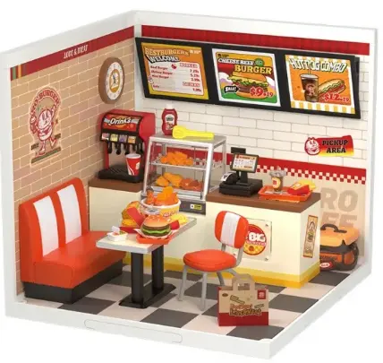 Diorama. Puzzle 3D - Minicasuta - Yum BBurgers | Robotime