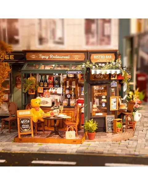 Diorama. Puzzle 3D - Restaurantul Tipsy, 297 piese | Robotime