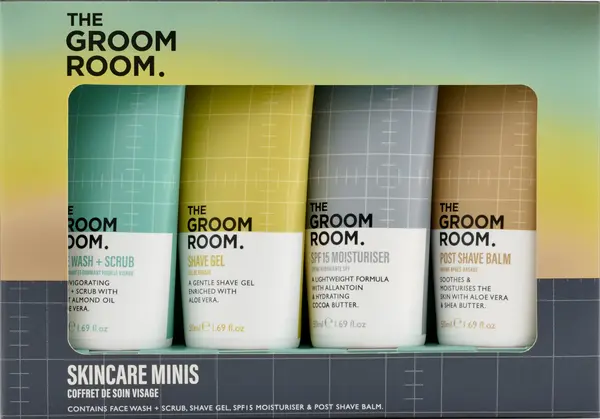 Dirty Works Set de bărbaț Groom Skincare Minis, 4 piese