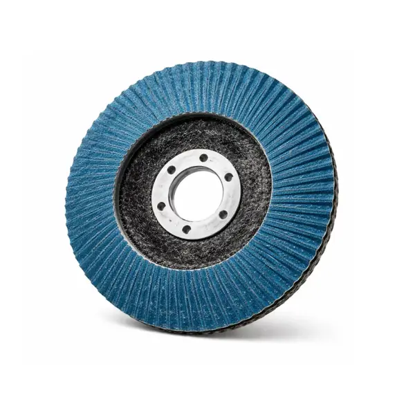 Disc abraziv lamelar conic T29, granulație P120, 125x22.23 mm, pentru șlefuire și polizare metal