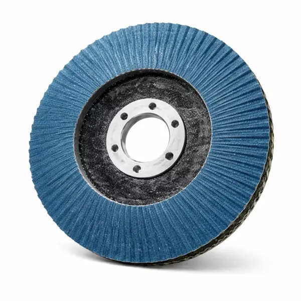 Disc abraziv lamelar conic T29, granulație P120, 180mm x 22.23mm, pentru șlefuire și polizare metal
