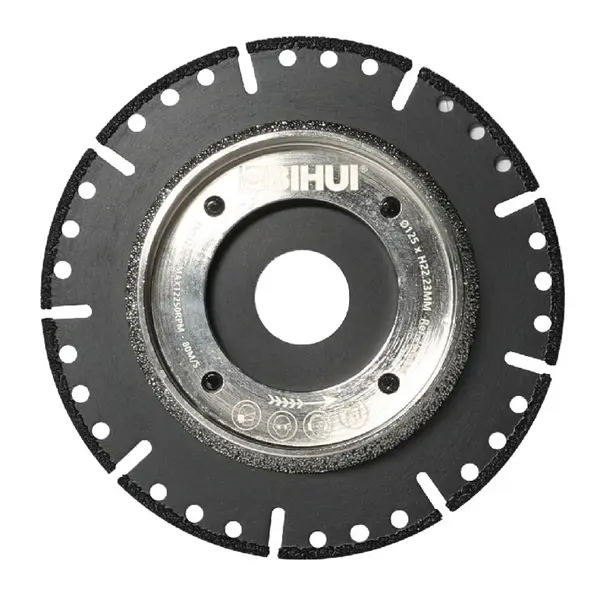 Disc brazat în vacuum pentru taiat Metal / PVC 125x22.2 (mm) - BIHUI-DCWMB5