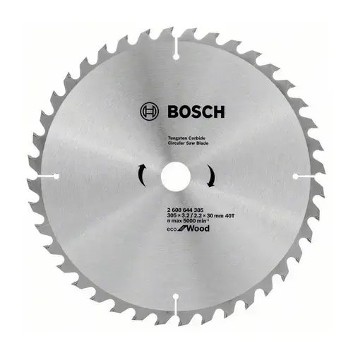 Disc circular lemn, BOSCH ECO FOR WOOD 305x3.2/2.2x30, 40T
