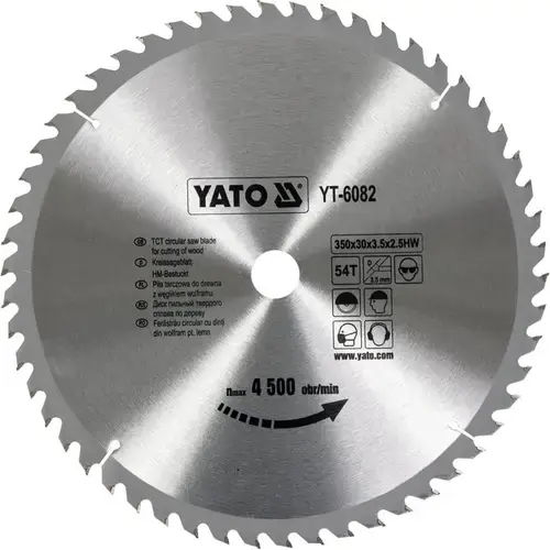 Disc circular lemn Yato YT-6082, 350X30X3.5mm, 54 dinti