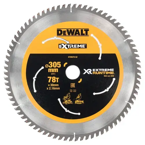 Disc Dewalt Extreme pentru fierastrau circular stationar, XR FlexVolt, 305 x 30 x 2.16 mm