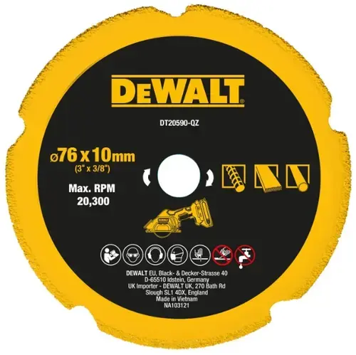 Disc diamantat DeWalt DT20590-QZ, 76 mm (Galben)