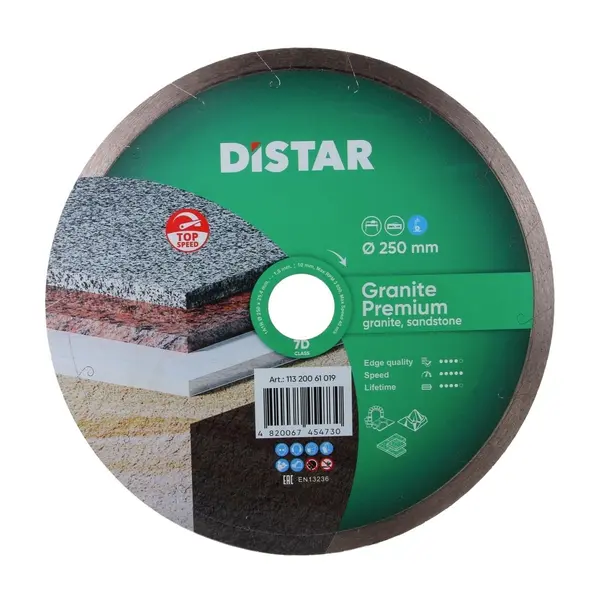 Disc diamantat DiStar Granite pt. Granit, marmura, placi ceramice - 250x25.4 (mm) Premium - DiStar-11320061019