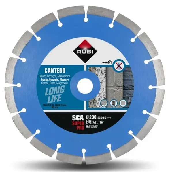 Disc diamantat pt. materiale de constructii 230mm, SCA 230 Super Pro - RUBI-30904