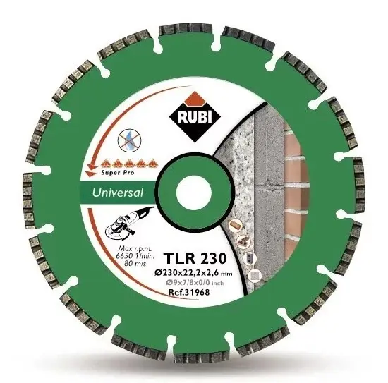 Disc diamantat pt. materiale de constructii 230mm, TLR 230 SuperPro - RUBI-31968