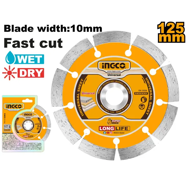 Disc Diamantat Segmentat 125mmX7,5mm INGCO DMD011252