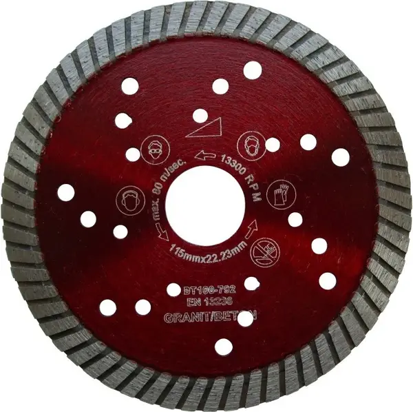 Disc DiamantatExpert pt. Granit & Piatra - Turbo 115x22.2 (mm) Super Premium - DXDH.2677.115