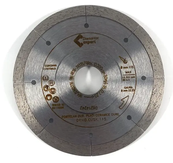 Disc DiamantatExpert pt. Taieri Extra Fine in Portelan Dur 115x22.2 (mm) Ultra Premium - DXWD.CUSK.115