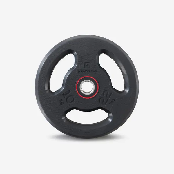 Disc din fontă parțial reciclată, înveliș din cauciuc 28 mm 10 kg Bodybuilding