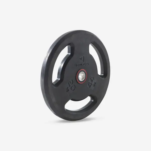 Disc din fontă parțial reciclată, înveliș din cauciuc 28 mm 20 kg Bodybuilding