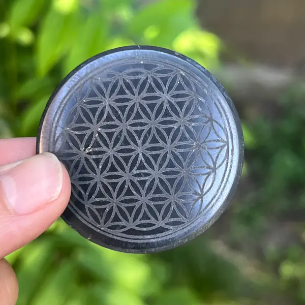 Disc din Shungit adeziv Flower of Life