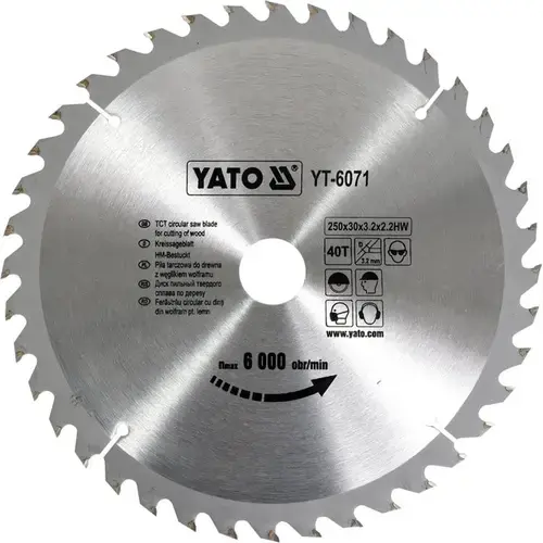 Disc fierastrau circular pt lemn 250X40X30MM Yato YT-6071
