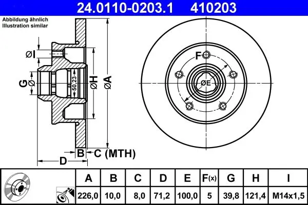 Disc frana ATE 24.0110-0203.1