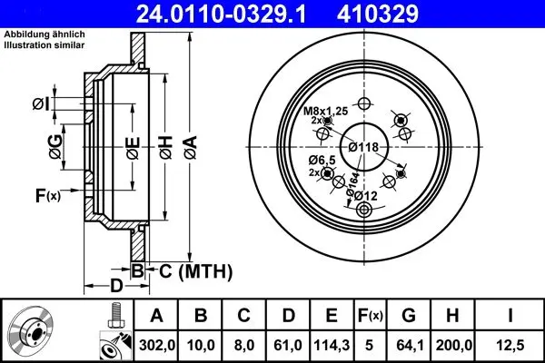 Disc frana ATE 24.0110-0329.1