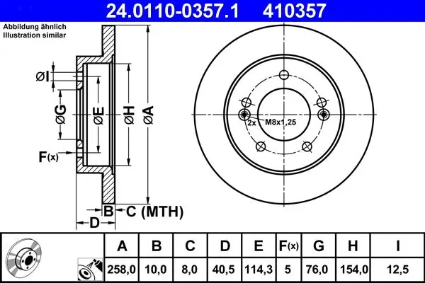 Disc frana ATE 24.0110-0357.1