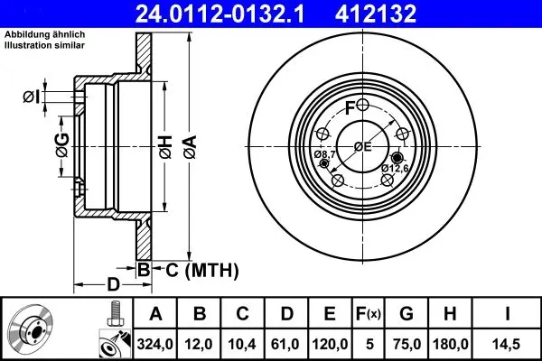 Disc frana ATE 24.0112-0132.1